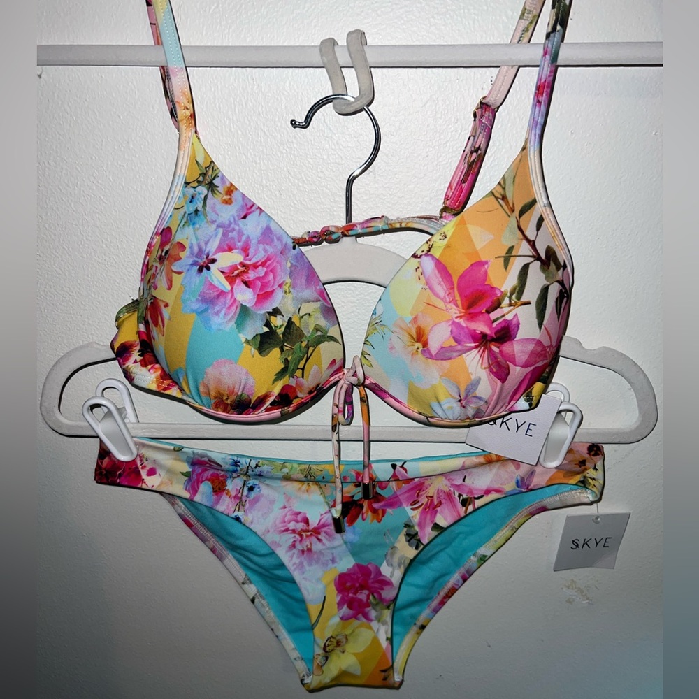 Skye rainbow floral bikini